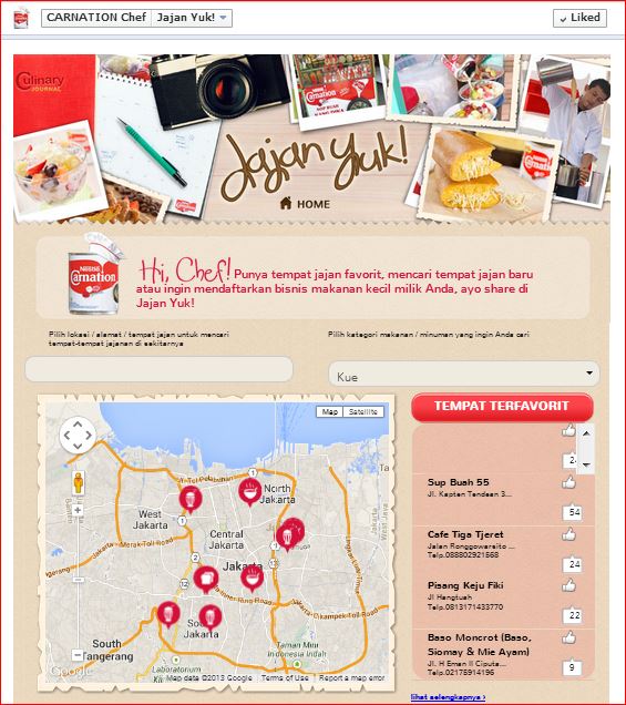 Food Locator Facebook App